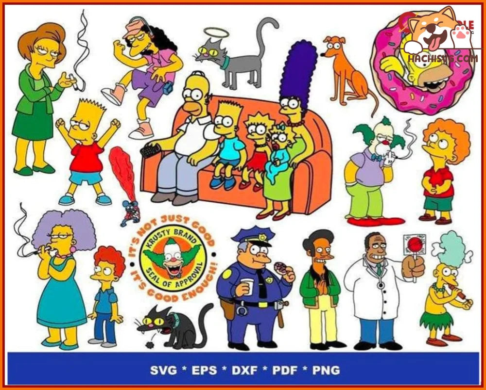 1000+ The Simpsons bundle svg, png, dxf, eps