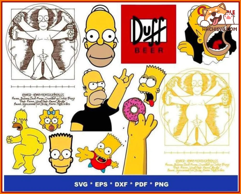 1000+ The Simpsons bundle svg, png, dxf, eps