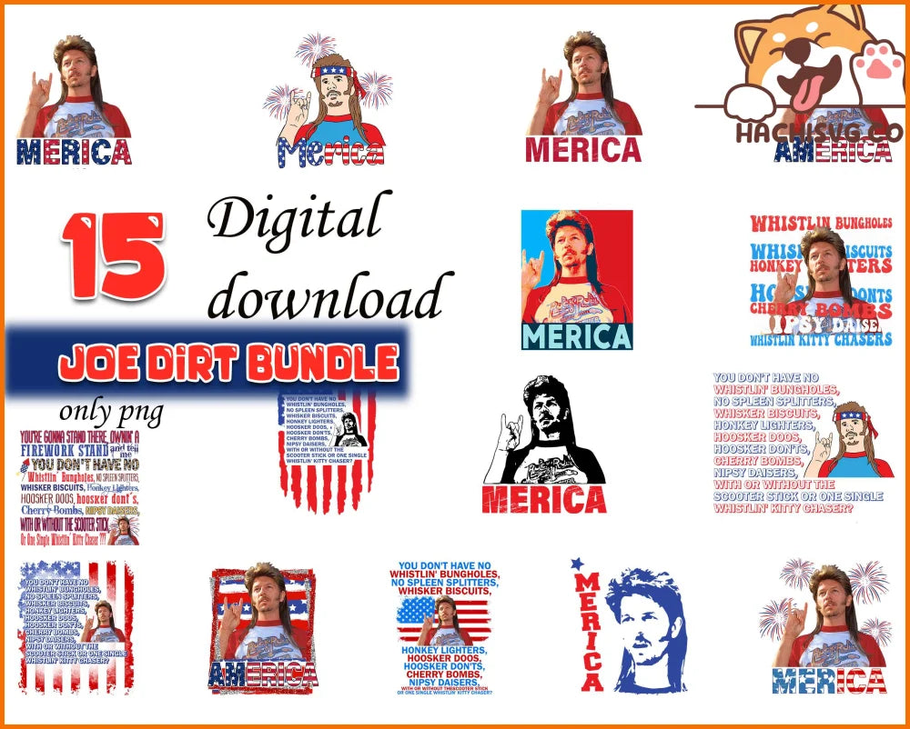 15+ Joe Dirt America SVG PNG Bundle, Funny Independence Day Svg, Funny Movie Fourth Of July Png, Patriotic Svg, America Png
