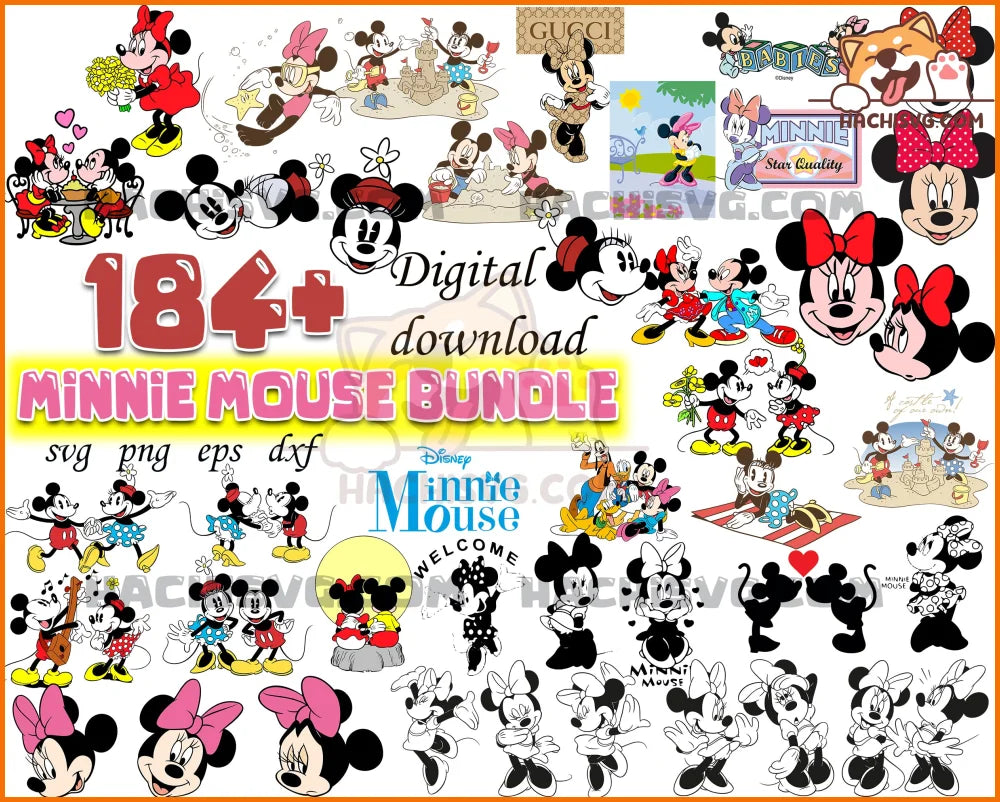 184+ Mickey mouse and mini mouse svgbundle , Cricut, Silhouette,png , dxf