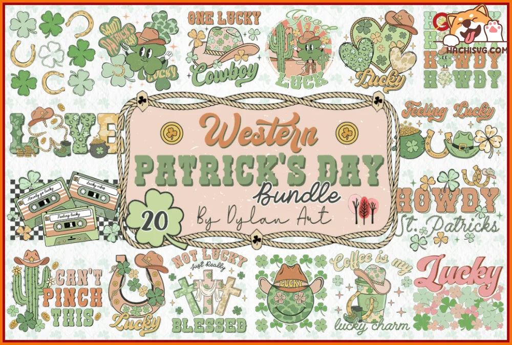 20 St. Patrick's png sublimation design bundle,Irish Day png, St. Patrick's png bundle, western St. Patrick's png, sublimate designs download