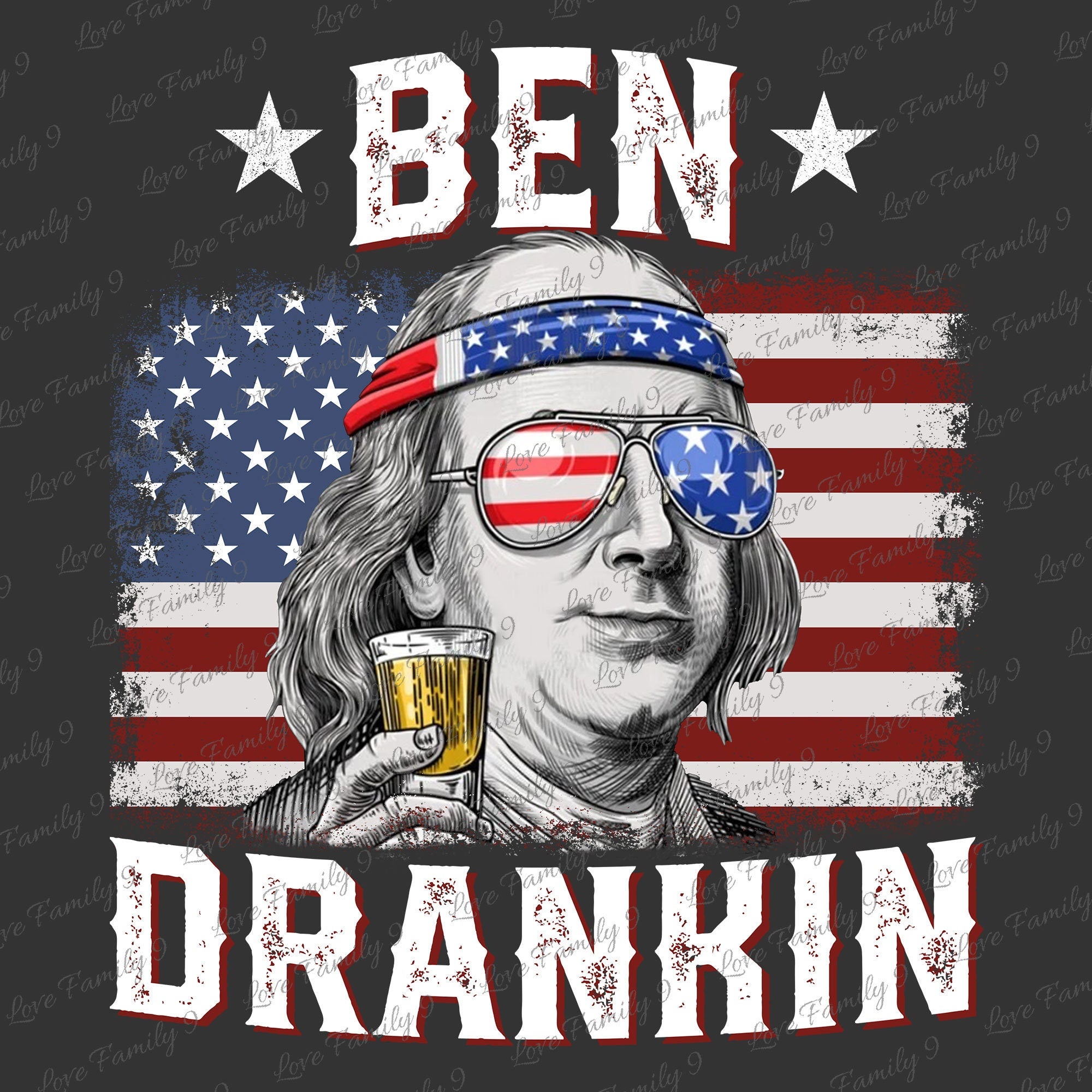 Ben Drankin Png, 4th July Png Instant Download