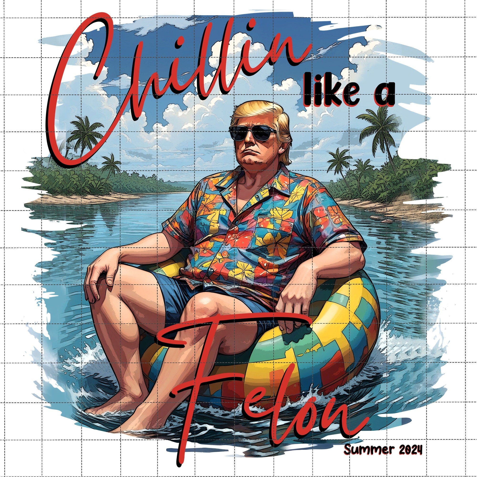 Chillin Like A Felon Summer 2024 Png Bundle Instant Download