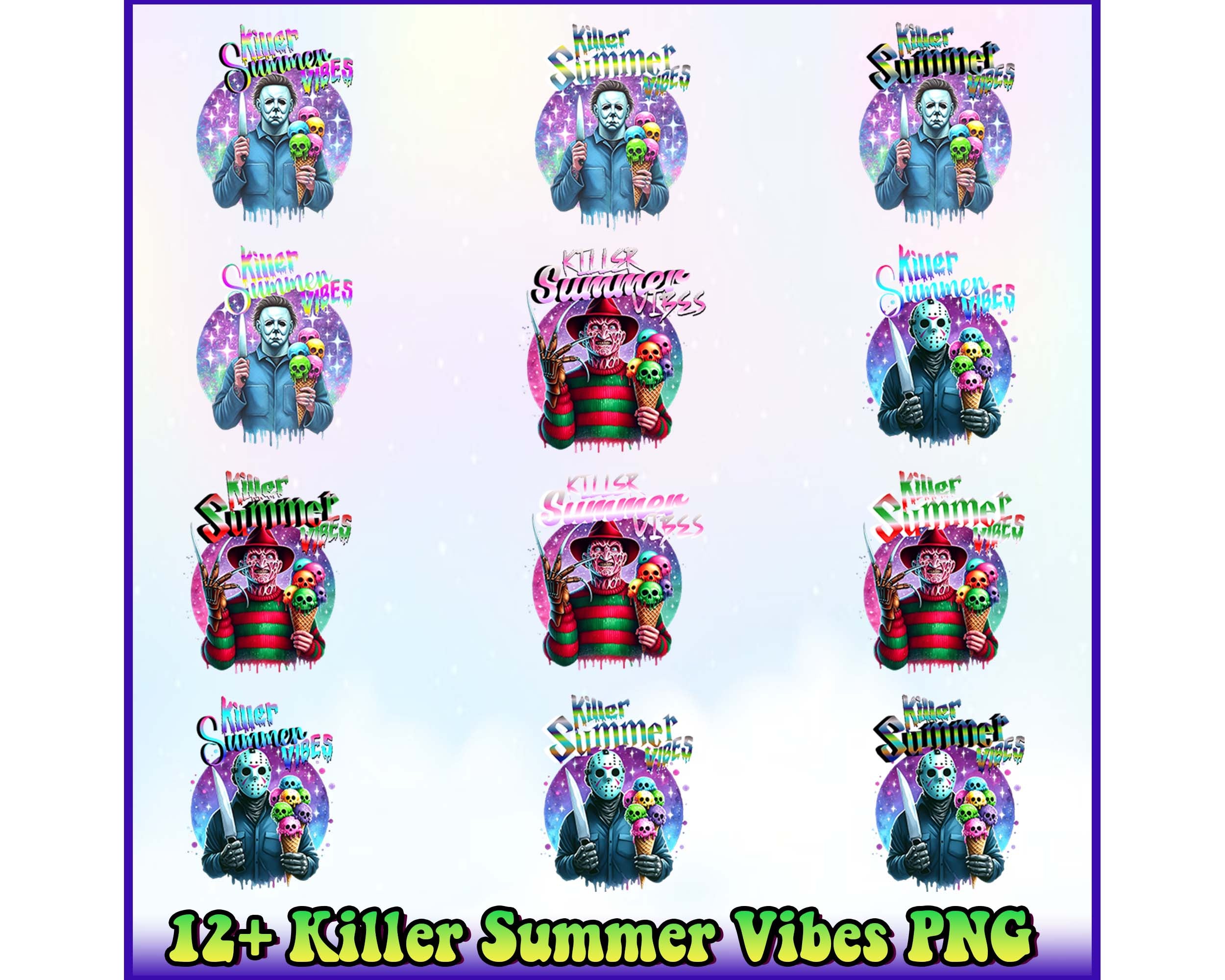 12+ Killer Summer Vibes Png Bundle Instant Download