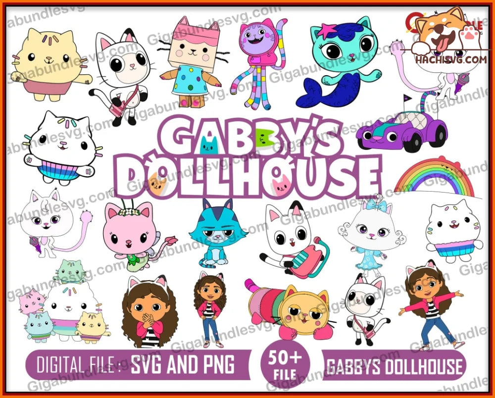 Gabby's Dollhouse, Gabby's Dollhouse SVG Bundle, Gabby's Dollhouse PNG ...