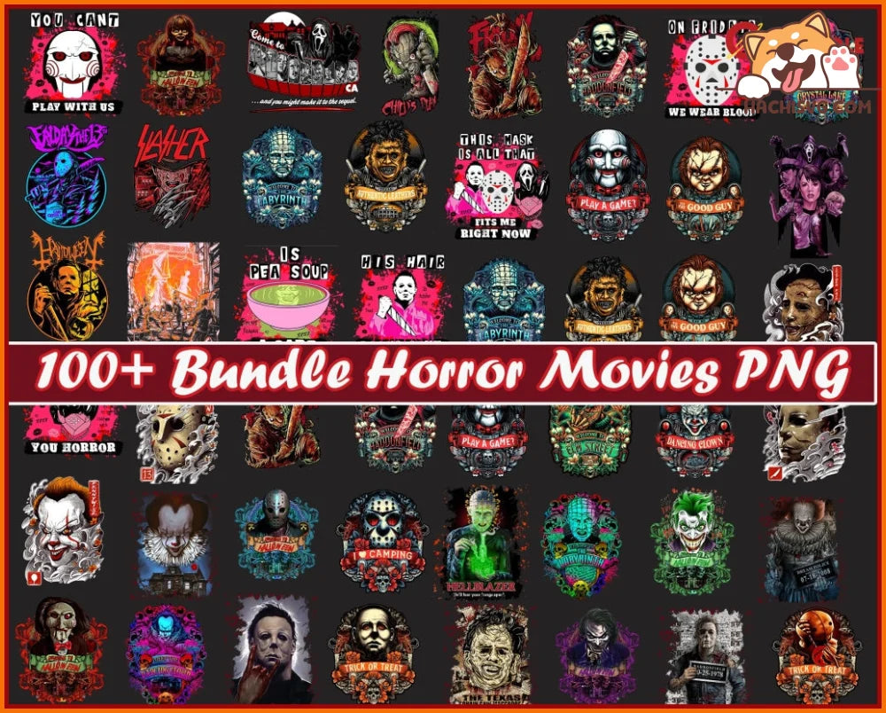 Halloween Horror Movie Killers PNG, halloween sublimation, Halloween PNG, Horror Squad, Halloween Horror Friends, Friends Horror Characters