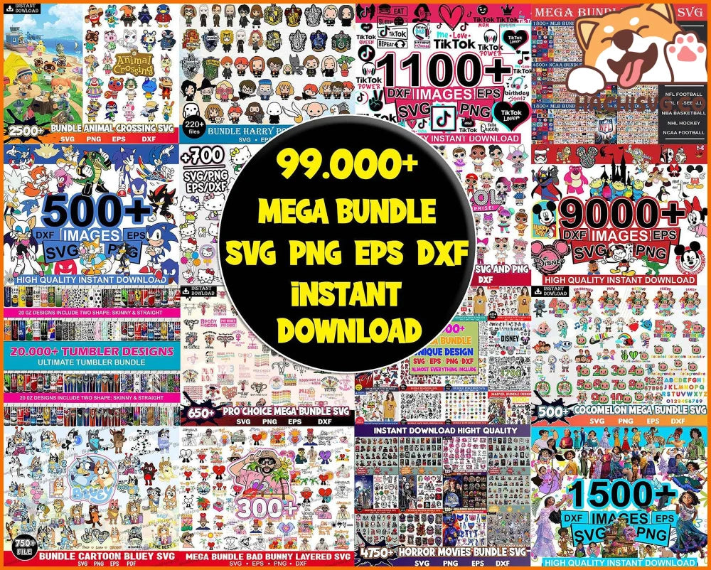 New The Ultimate Giga Bundle svg, Mega bundle svg, 99.000 unique designs almost everything included