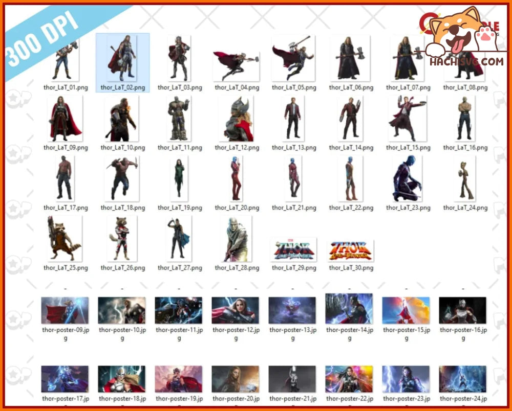 Thor Love and Thunder cliparts PNG, png cut files for Cricut / Silhouette, Thor sublimation designs